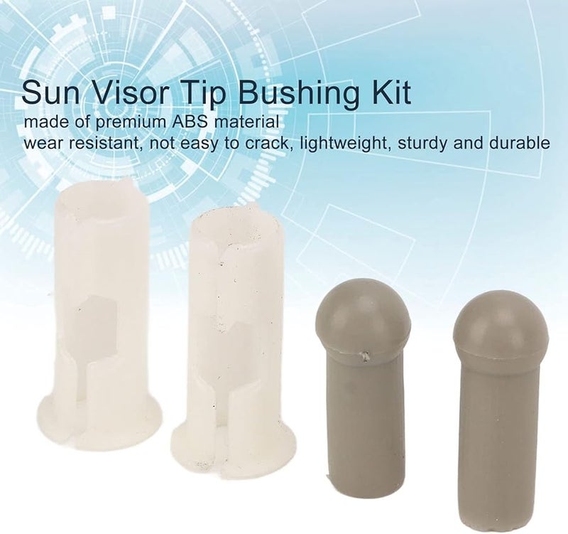 ABS Sun Visor Tip Bushing Kit Replacement for 7 1969 and 972 with 2 Sleeves and 2 Grommets - Image 5