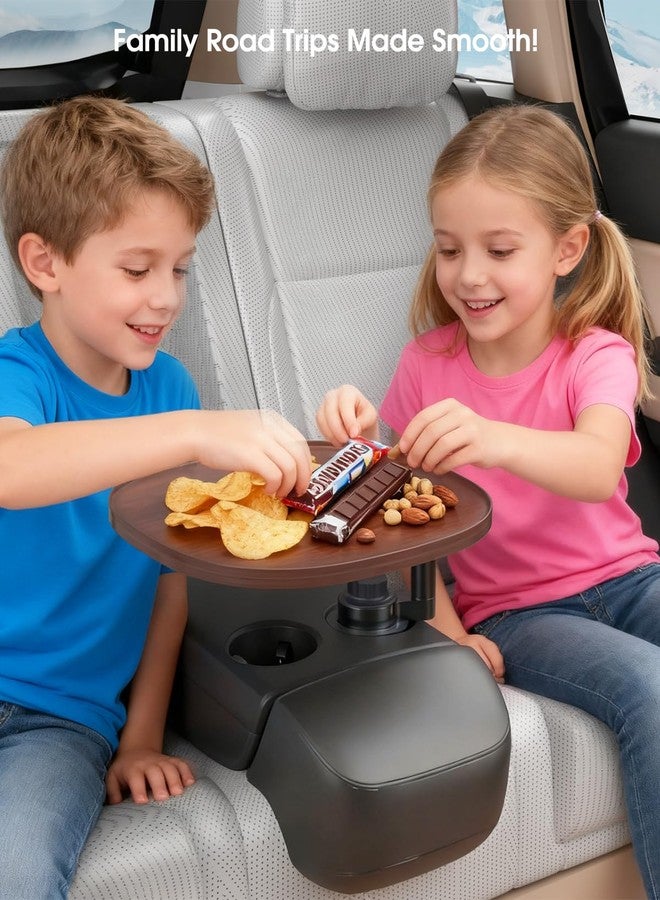 AXVLU Car Desk for Laptop with 360° Swivel, Height-Adjustable Car Tray Table - Wooden Car Laptop Mount & Cup Holder Table, Universal Car Food Tray for Most Vehicles - Image 4
