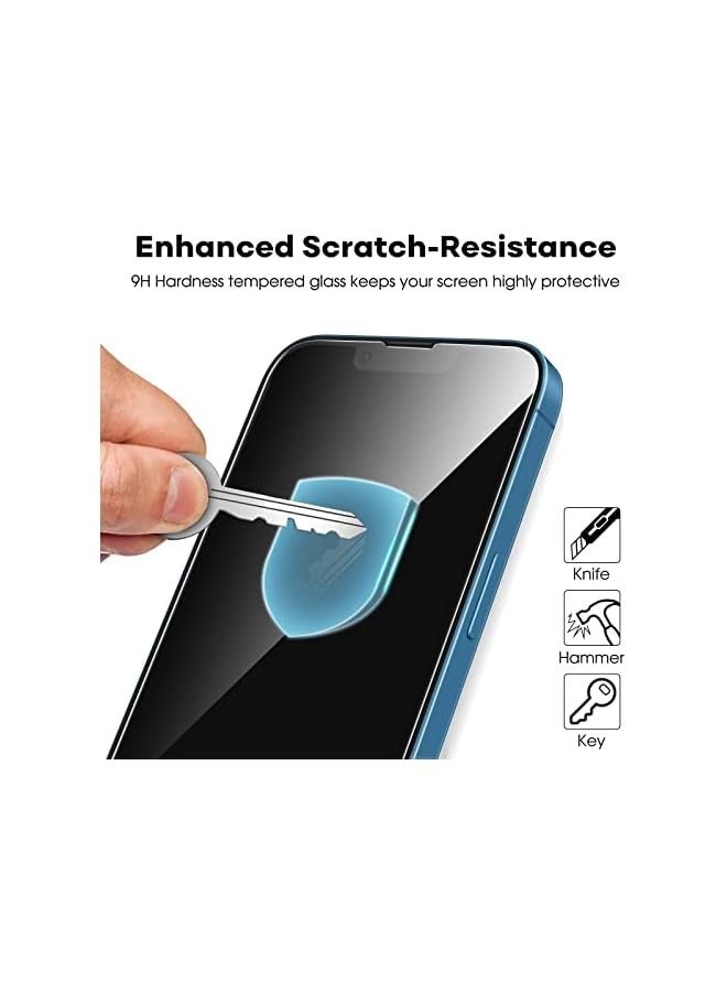 JETech Full Coverage Screen Protector for iPhone 13/13 Pro 6.1-Inch, Tempered Glass Film with Easy Installation Tool, Case-Friendly, HD Clear, 3-Pack - Image 5