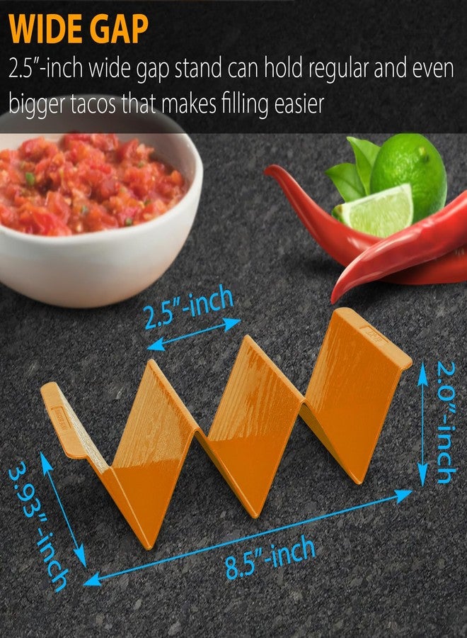 KSEV Kitchen Taco Holder Stand - 6 Packs (Extra Large) Non-Toxic, BPA Free, Dishwasher & Microwave Safe - Hold 3 Tacos, Hard Plastic Taco Rack, Party Serving Tray Set for Hard and Soft Shell Tacos Tortilla - Image 4