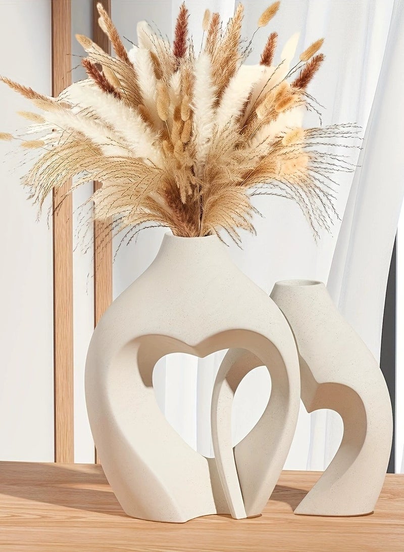 Ceramic Vase with Heart-shaped Cross Design - A Cozy Home Decor Item - Image 1