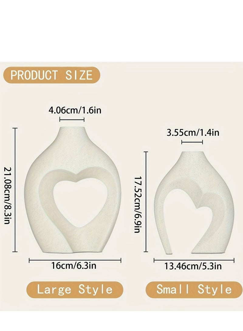 Ceramic Vase with Heart-shaped Cross Design - A Cozy Home Decor Item - Image 3