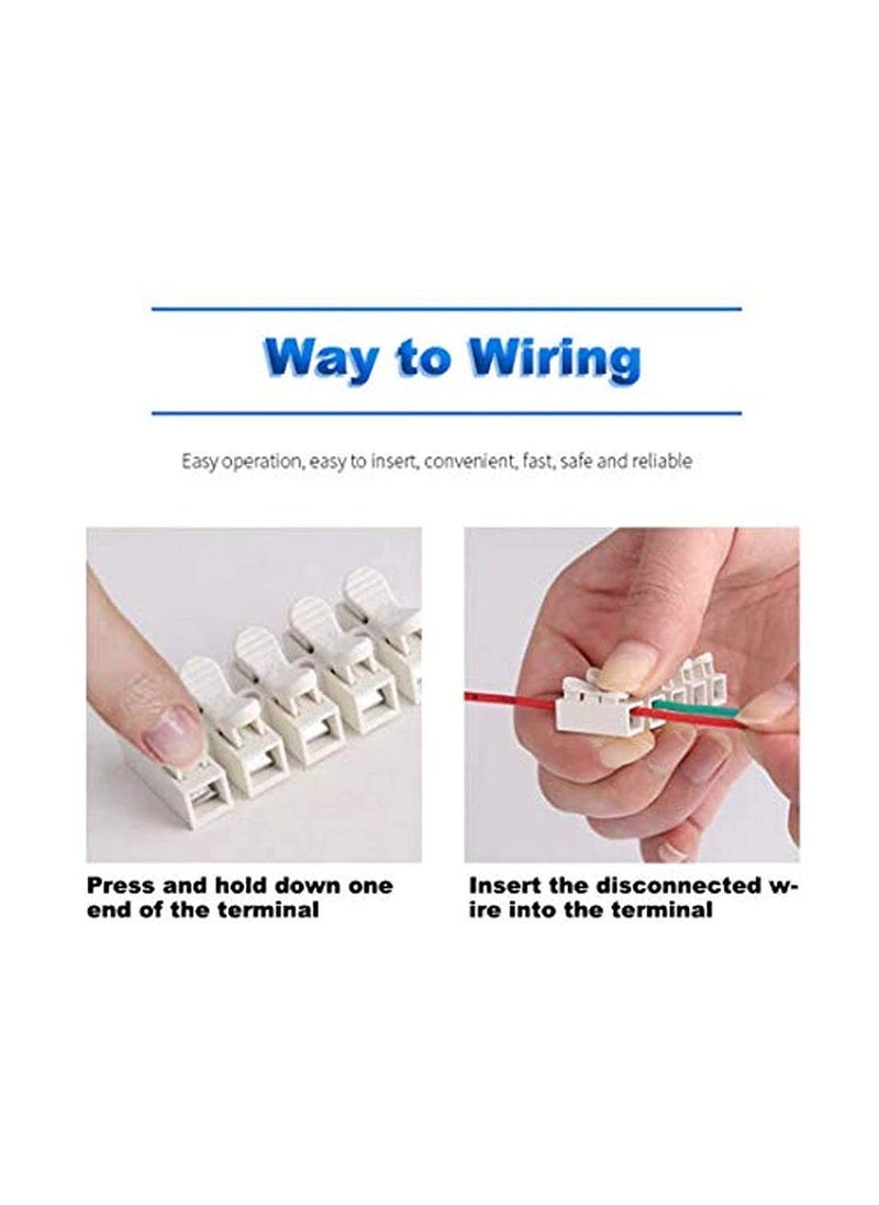 DIY Crafts DIY Crafts CTDIYHI50270 CH2 CH3CH5 High Pressure Resistant 2pin 3pin 10A 220V Push Quick Wire Cable Connector White Wiring  - Image 5