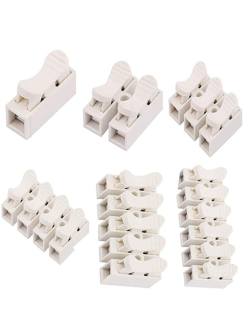 DIY Crafts DIY Crafts CTDIYHI50270 CH2 CH3CH5 High Pressure Resistant 2pin 3pin 10A 220V Push Quick Wire Cable Connector White Wiring  - Image 1