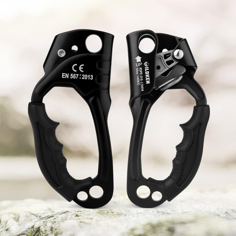 WILDKEN Climbing Hand Ascender Outdoor Mountaineering Tree Arborist Climbing Rappelling Equip Hand Ascender for 8-14MM Rope Left Right Hand Ascender - Image 3