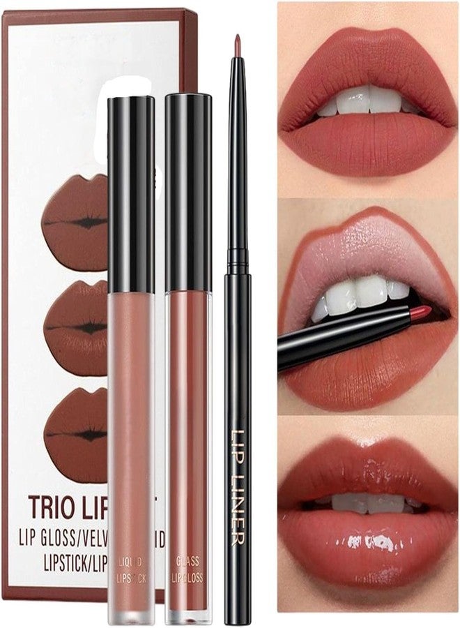 RedOak 3 In 1 Lip Gloss Set With Matte Lipstick,Moisturizing Lip Gloss And 2mm Lip Liner - Cupid - Image 4