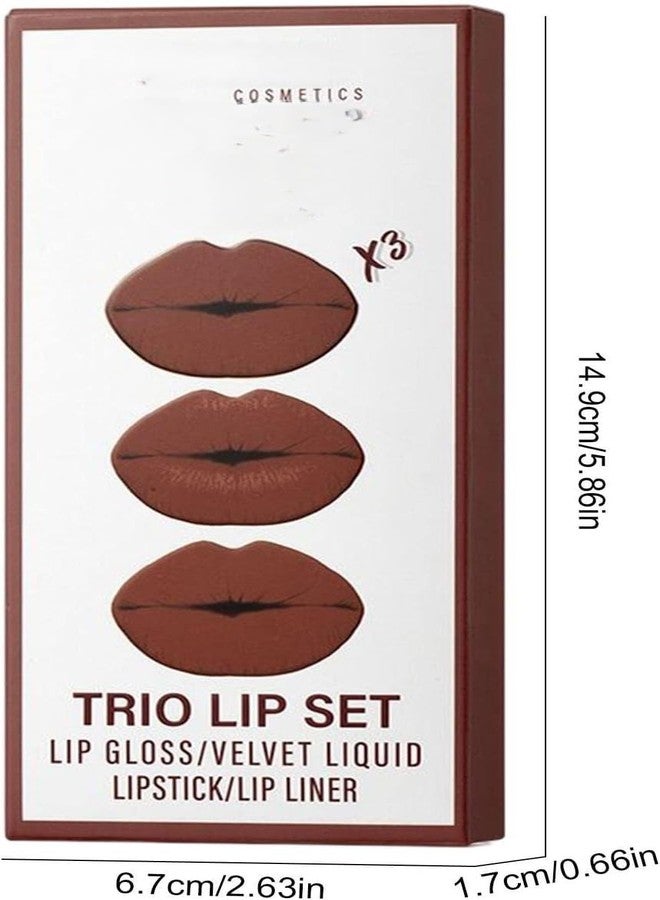 RedOak 3 In 1 Lip Gloss Set With Matte Lipstick,Moisturizing Lip Gloss And 2mm Lip Liner - Cupid - Image 2