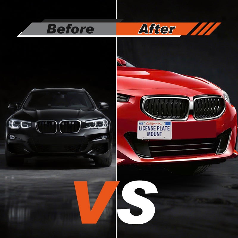 ACLONG Front Tow Hook License Plate Mount Bracket Fit for BMW 1 3 5 Series E46 E90 E91 E92 E93 E39 X5 E70 G30 No-Drill Front Bumper Plate Holder Kit - Image 3