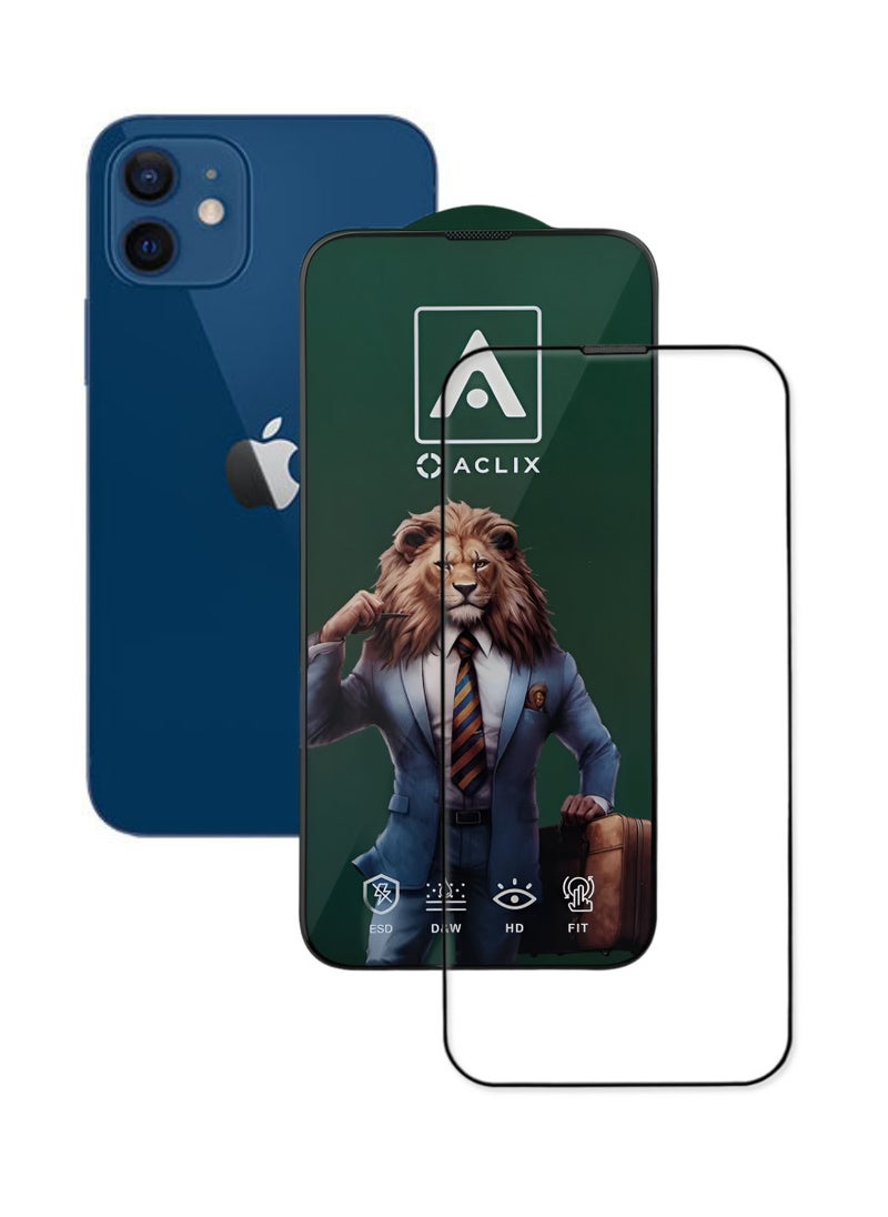 ACLIX Antistatic ESD Dustproof Premium Quality High Definition Tempered Glass Screen Protector Designed For  iPhone 12 - Image 1
