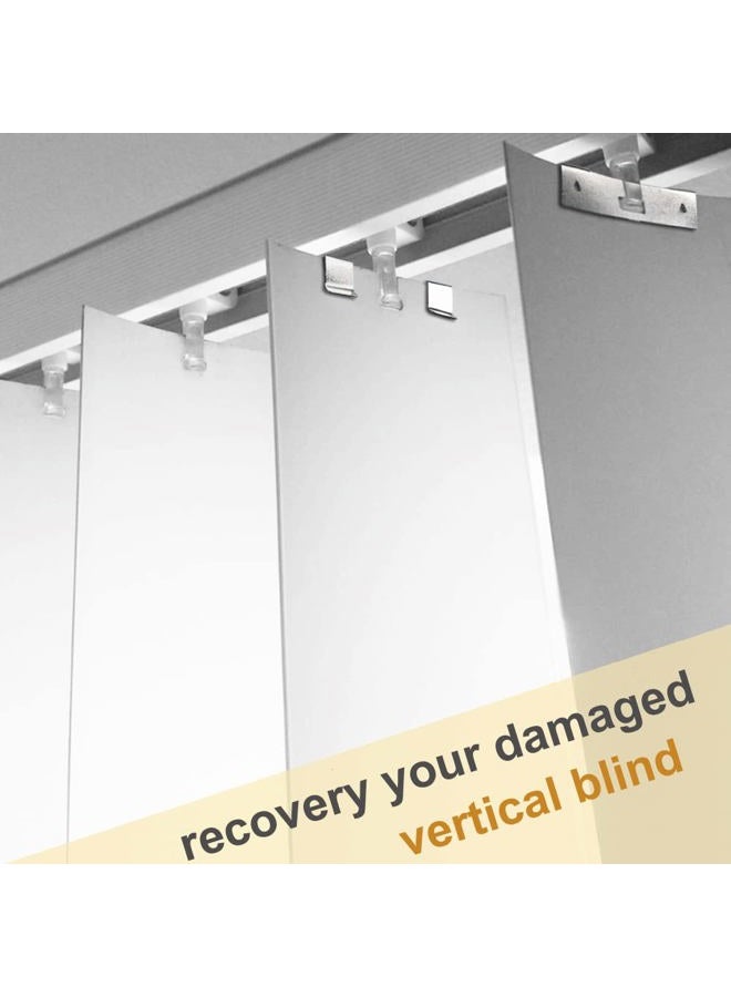 lofrcin Vertical Blind Repair Vane Savers, Electroplated Vertical Blinds Repair Kit, Vertical Blind Repair Clips, Metal Vertical Blind Repair Tabs for Vertical Blinds Replacement Slats (12 PCS) - Image 2