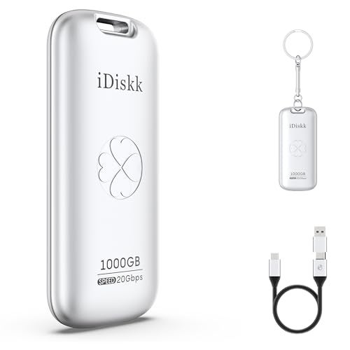 iDiskk 【Plug-Play 1TB HIgh Speed 2000MB/s External SSD |Pocket-Sized | USB 3.2 Gen 2x2 | External Solid State Drive | Photo Stick Compatible with Xbox,PS4,iPad,PC&Mac,PC,Android Phones,Cameras - Image 1