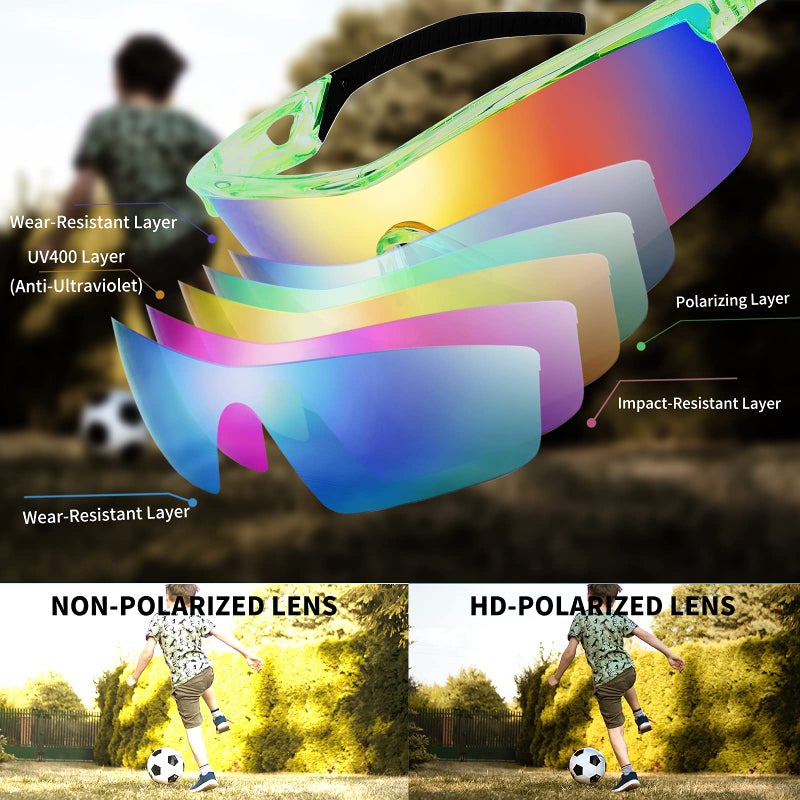 FEISEDY FEISEDY Kids Polarized Sports Sunglasses  - Image 5
