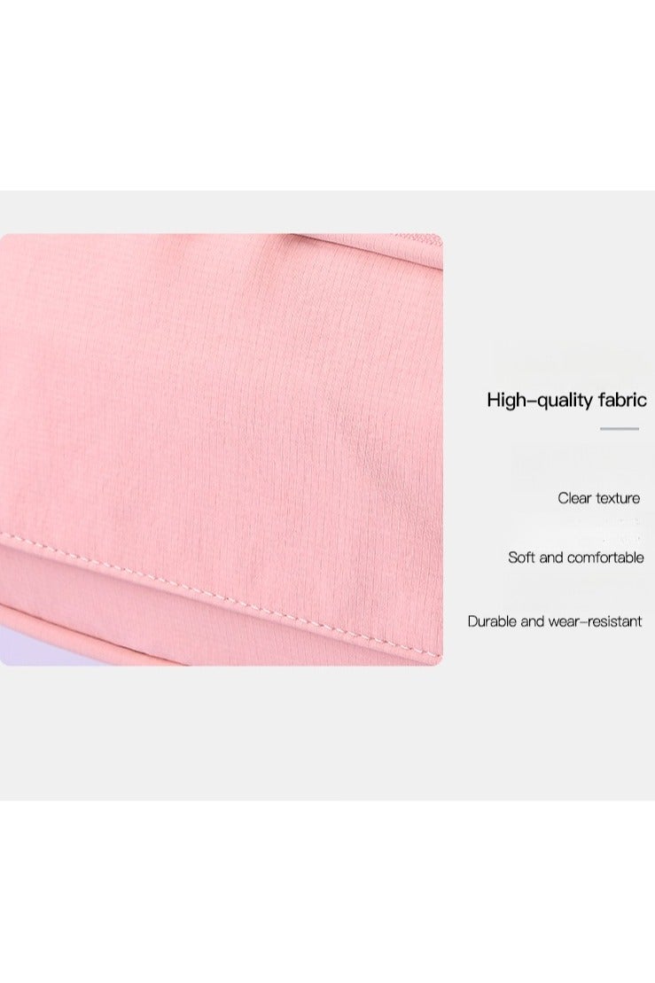 حقيبة أقلام كبيرة السعة بـ 5 طبقات مع جيب أمامي متعدد ومقبض حقيبة قرطاسية مدرسية للطلاب باللون الوردي - Image 5