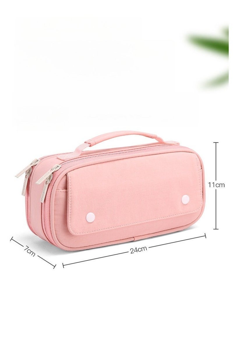 AuliceVerse Pencil Case for girls Large Capacity 5 Layer School Student Stationery Bag Pink - Image 5