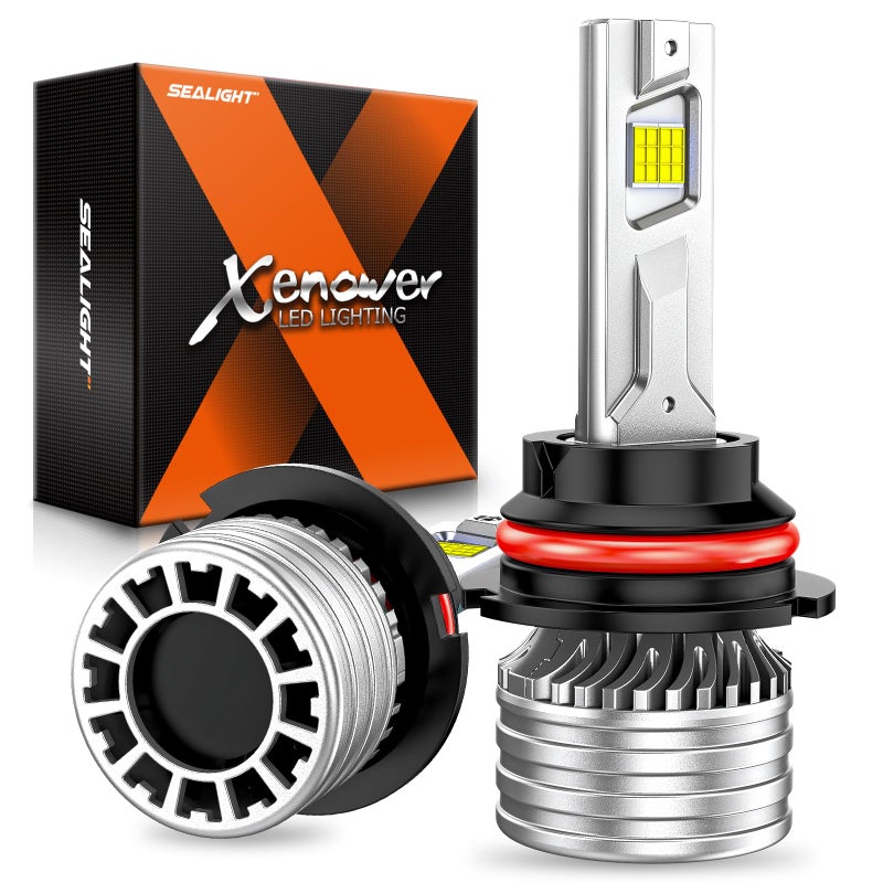 SEALIGHT 9007HB5 Bulbs X4I 9007HB5 Headlight Fog Bulb with Adjustable Lock Ring Cooling Fan 55000LM Super Bright Plug and Play Fog Light Pack of 2