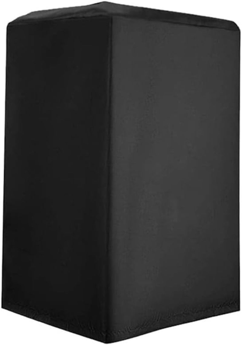 Speaker Cover: 10In Black Oxford Fabric Waterproof Zipper - Padded Shoulder Strap Custom-Fit Design for Outdoor Travel Large Stand-Up Speakers - Image 2