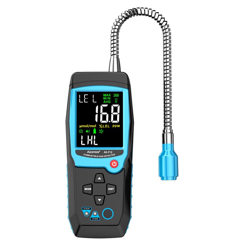 Aicevoos Natural Gas Detector With Gas Concentration Display Locating The Source Of Propane  Natural Gas  And Combustible Gas Leak For Home And Rv (Include Battery X3) - Image 1