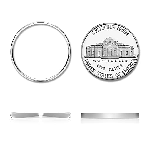 Metal Factory Sterling Silver 2MM High Polish Plain Dome Tarnish Resistant Comfort Fit Wedding Band Ring Sz 8.5 - Image 3