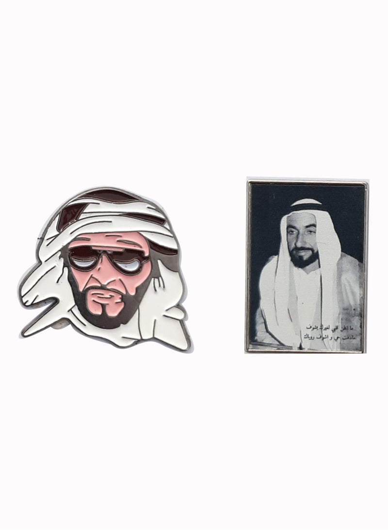 اكنور ملصق صور الشيخ زايد للسيارات واللاب توب والهواتف المحمولة وبلاي ستيشن والدراجات النارية والأمتعة ولوح التزلج والجدار - Image 1