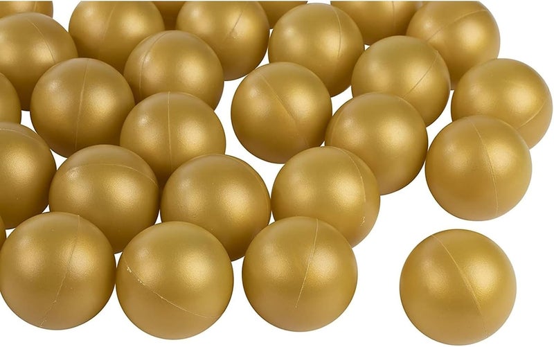 Blue Panda Plastic Gold Ping Pong Balls - Beer Pong & Table Tennis Accessory for Pingpong Play - DIY Crafts & Party Decor with Gold Balls - 50 Pack, 1.5 Inch - Image 1
