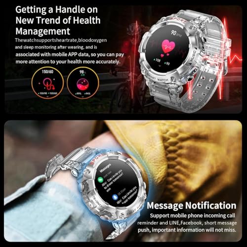 Beitony Smart Watch with Earbuds for Women Men,1.52" HD Touch Screen & Bluetooth Call,Activity Tracker 3 in 1 Heart Rate Monitor,Bluetooth Watch with Local Music for Android iOS - Image 5