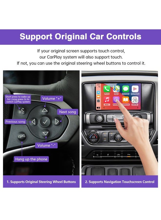 ninetom Wireless CarPlay & Android Auto Retrofit Module Compatible with Cadillac, Buick, Chevrolet and GMC (2014–2020) HMI 2.0 System, Supports Android Auto, Mirror Link, and Reverse Camera - Image 4
