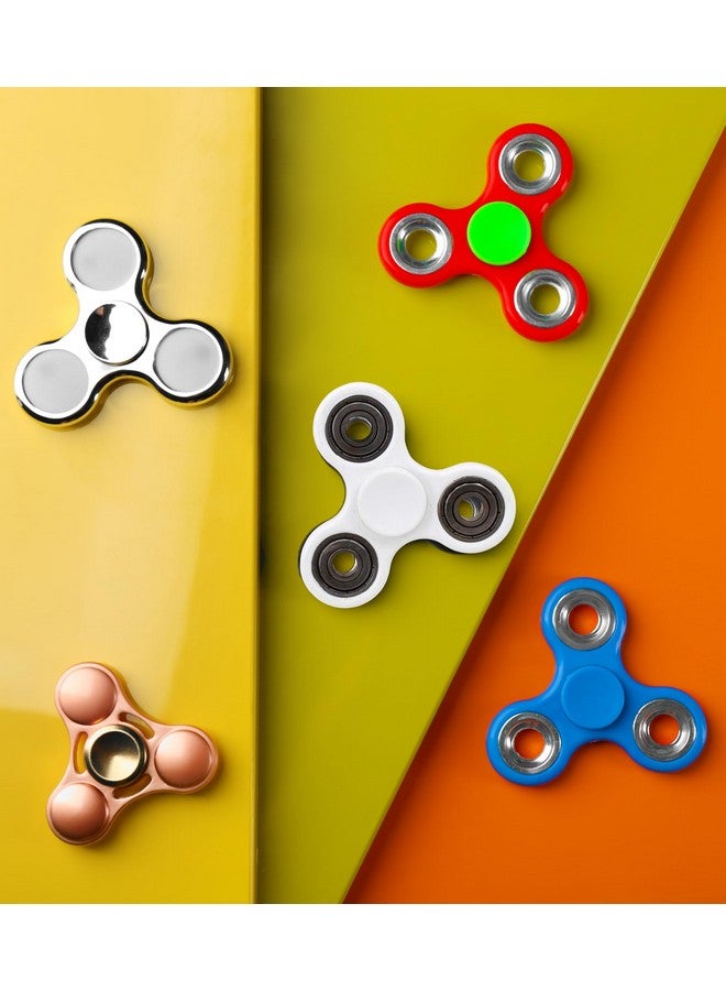 Premsons Premsons® Hand Spinner Desk Toy - High Speed Smooth Finger Spin Sensory Fidget Stress Relief Game Play for Kids & Adults - Birthday Party Gift - Four Bearing - White  - Image 2