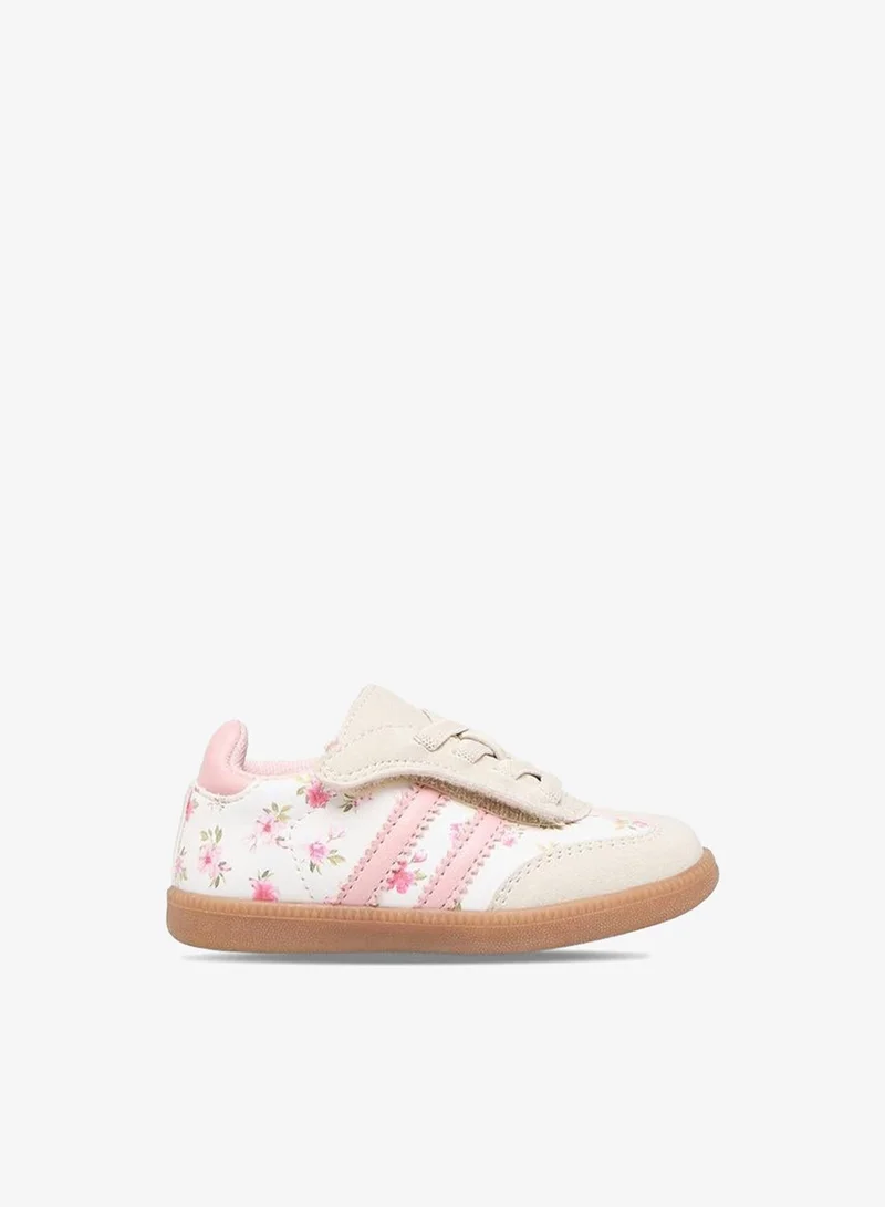 بيرفيت Girls Printed Hook & Loop Ankle Sneakers