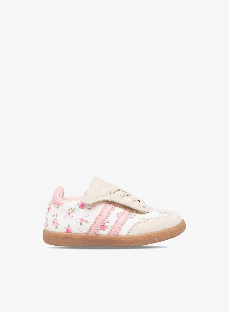 Barefeet Girls Printed Hook & Loop Ankle Sneakers - Image 1