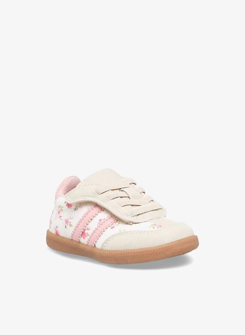 بيرفيت Girls Printed Hook & Loop Ankle Sneakers