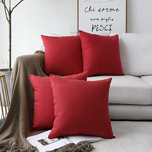 Khooti Jute Cushion Cover | 12x12 | Red | Set of 1 | Throw Pillow Cover for Couches, Chairs, Sofas, Beds, Coffee Tables, Living Rooms, Bedrooms, Modern Boho Design - Image 2