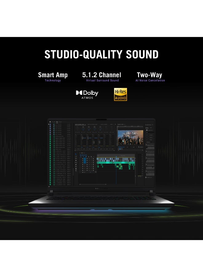 ASUS ROG Strix Laptop With 16-Inch Full HD Display,Intel Core i9 14900HX Processor/32GB RAM/1TB SSD/Nvidia RTX 5070 Graphics/Windows 11 Home English Gray - Image 2