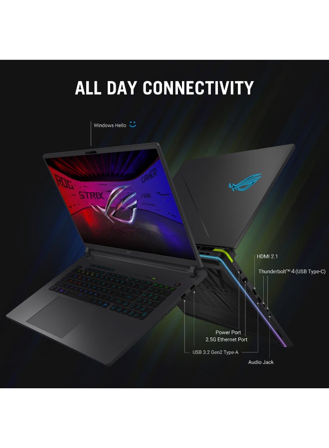 ASUS ROG Strix Laptop With 16-Inch Full HD Display,Intel Core i9 14900HX Processor/32GB RAM/1TB SSD/Nvidia RTX 5070 Graphics/Windows 11 Home English Gray - Image 3