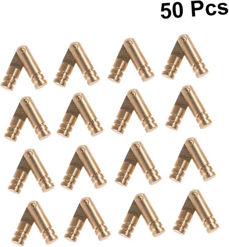 Golden Jewelry Box Hinges 50pcs Heavy Duty Concealed Cylindrical Spring Hinges Automatic Function DIY Crafts - Image 5