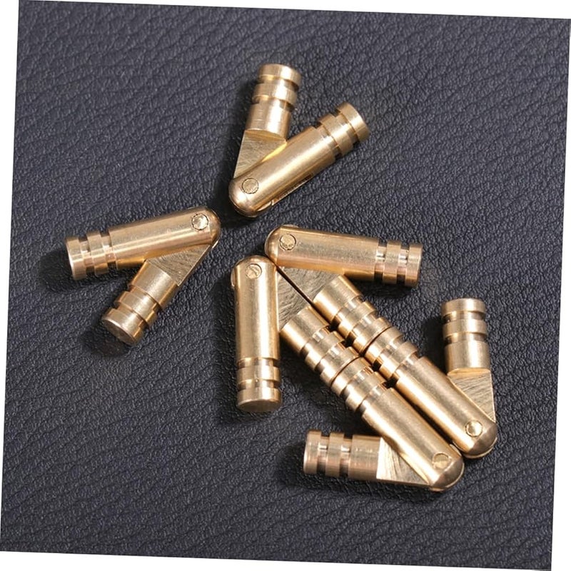 Golden Jewelry Box Hinges 50pcs Heavy Duty Concealed Cylindrical Spring Hinges Automatic Function DIY Crafts - Image 2
