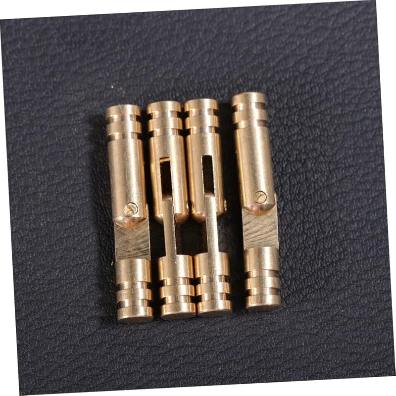Golden Jewelry Box Hinges 50pcs Heavy Duty Concealed Cylindrical Spring Hinges Automatic Function DIY Crafts - Image 4