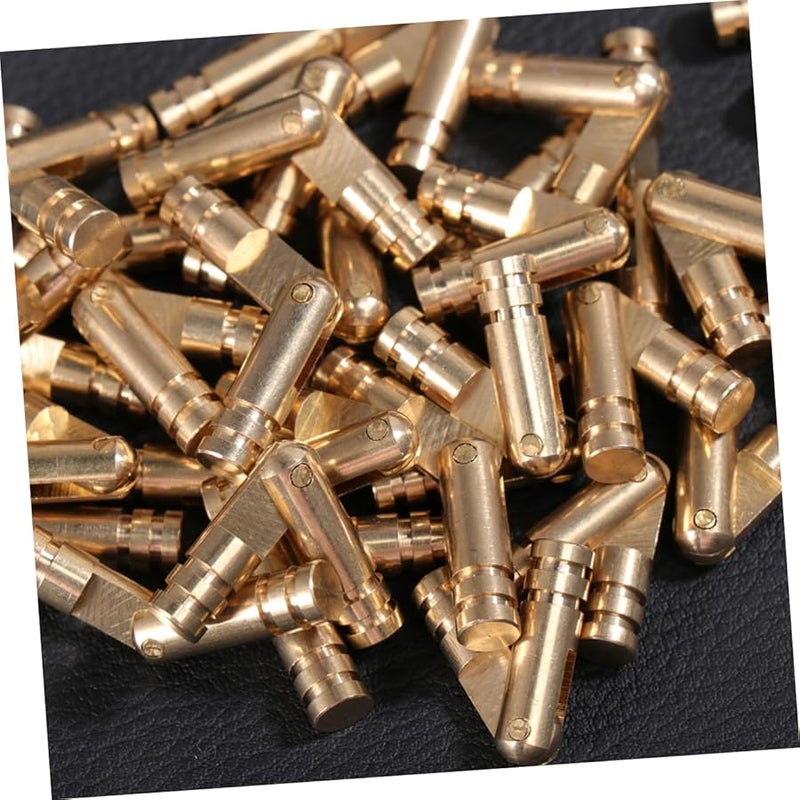 Golden Jewelry Box Hinges 50pcs Heavy Duty Concealed Cylindrical Spring Hinges Automatic Function DIY Crafts - Image 3