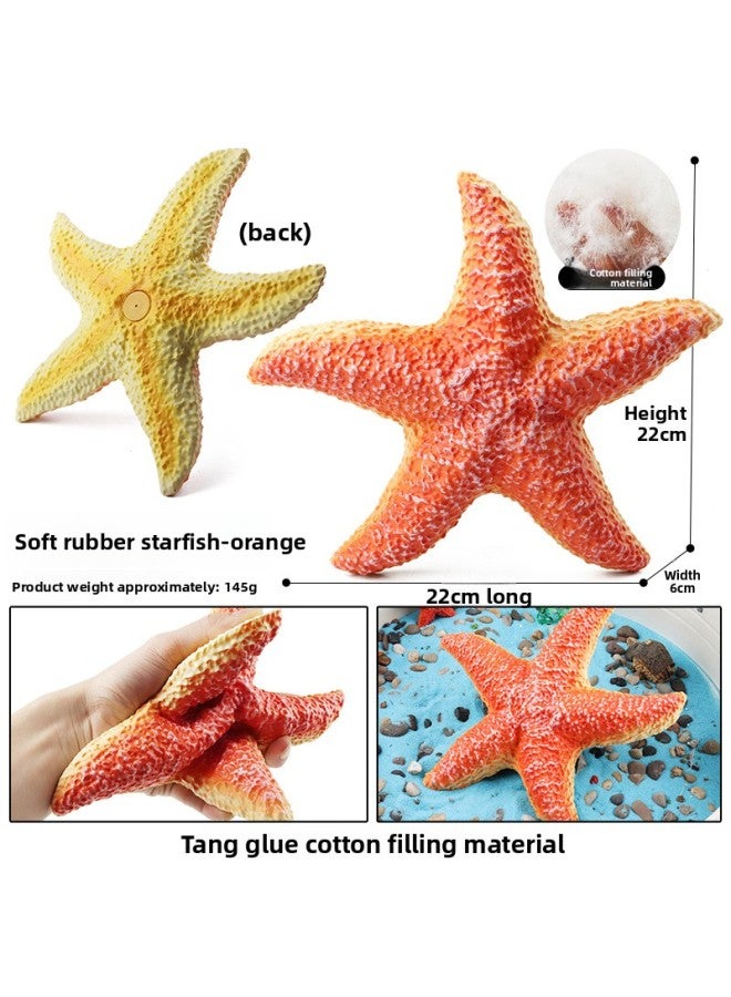 Simulation Marine Animal Model Children's Soft Rubber Puffer Octopus Lobster Starfish Crab Hermit Crab Crab Crab Toy Ornaments