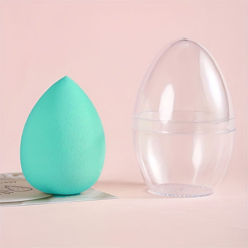 1 Light Beige Makeup Sponge Set With Storage Box And 2 Puff Sets For All Skin Types Super Soft And Portable For Daily Use - Image 2