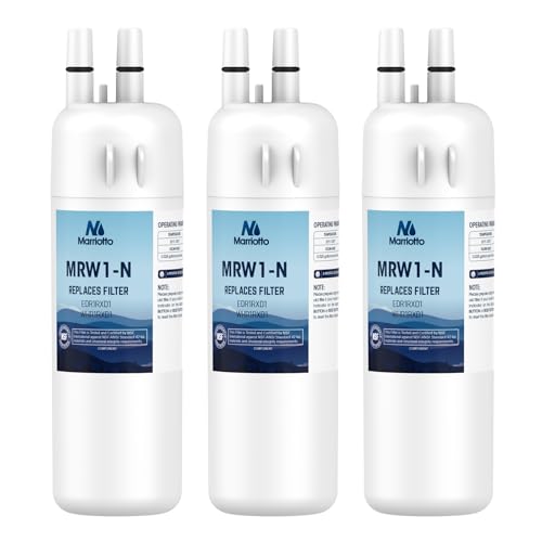 MARRIOTTO EDR1RXD1 Refrigerator Water Filter Compatible with Whirlpool W10295370A, WHR1RXD1, KAD1RXD1, Filter 1, W10295370, P4RFWB, P8RFWB2L, 46-9930, 46-9081 Refrigerator Water Filter, Pack of 3 - Image 1