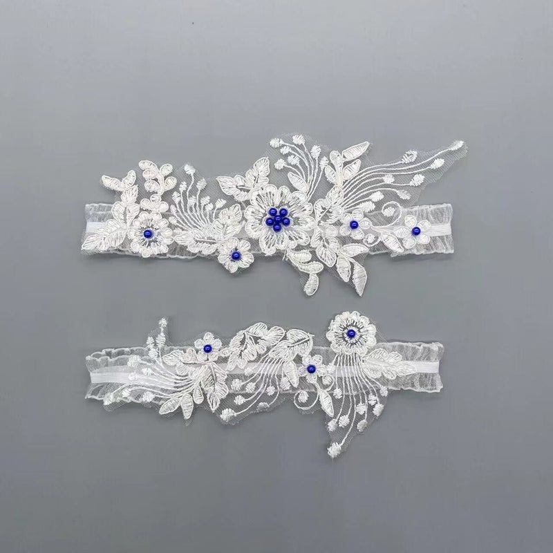 Bridal Garter Lace Stretch Garter Pearl Embroidery Ladies Garter Wedding Party Ladies Leg Garter Garter - Image 4