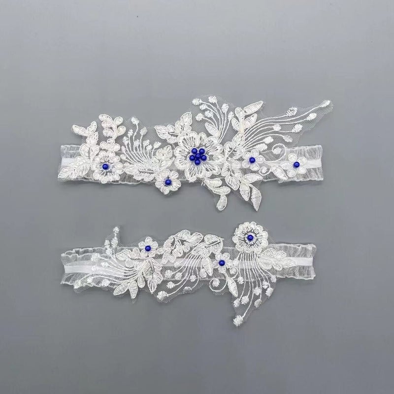 Bridal Garter Lace Stretch Garter Pearl Embroidery Ladies Garter Wedding Party Ladies Leg Garter Garter - Image 1