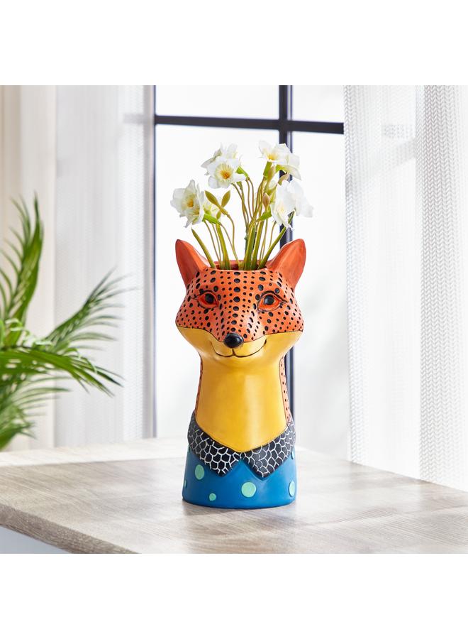 Fox Resin Vase 15.7X13.2X26 Cm - Image 1