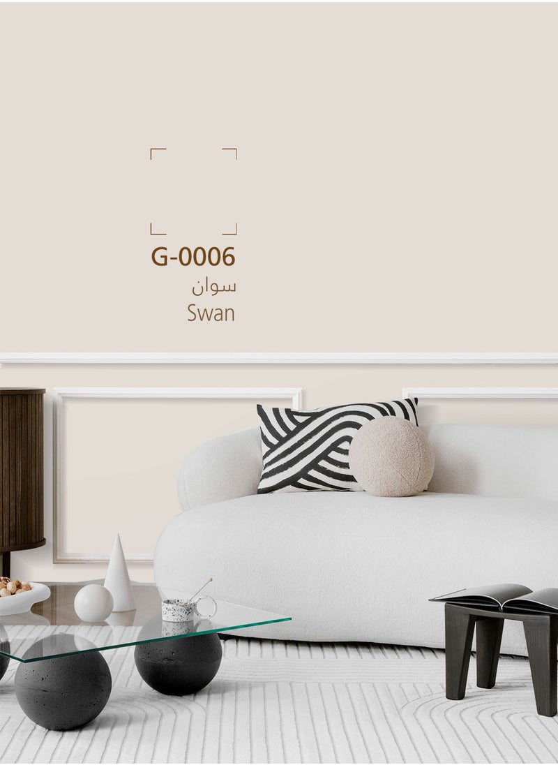 دهانات الجزيرة جرين دهان جدران داخلية مطفي (اللون : سوان) 3لتر  - Image 3