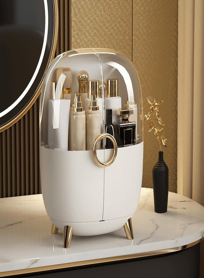 Azelf Makeup Organizer Makeup Storage Holder Display Box with Dustproof Waterproof Lid, Drawers, Jewelry Vanity Organizer, Skin Care Products Rack Great for Bathroom, Dresser, Countertop - Image 1