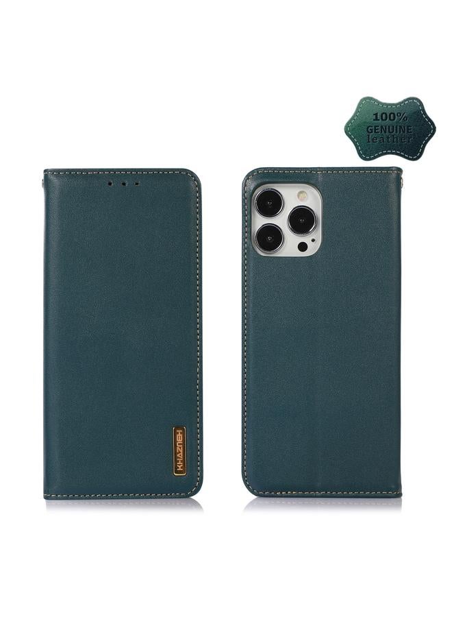 Zaboon Case For iPhone 13 Pro Max KHAZNEH Nappa Top Layer Cowhide Leather Phone Case - Image 1