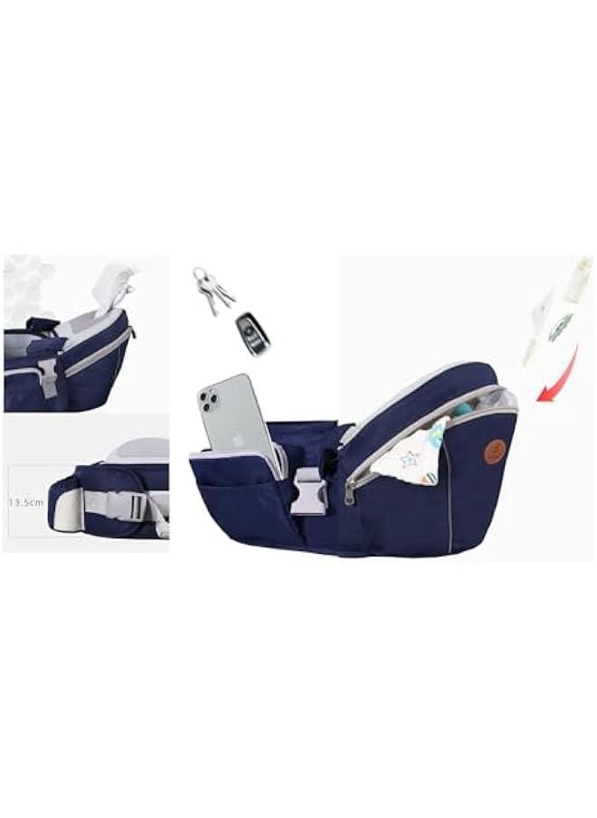 Gonice Baby Hip Seat Carrier Baby Waist Stool for Newborn to Toddler Ergonomic Infant Carrier with Adjustable Strap Buckle Pocket Soft Inner Huge Storage Waist Stool for 0-36month Baby Safty Belt.  - Image 4