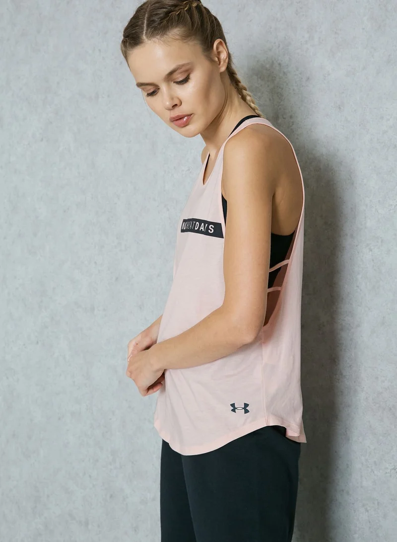 UNDER ARMOUR Slogan Tank Top