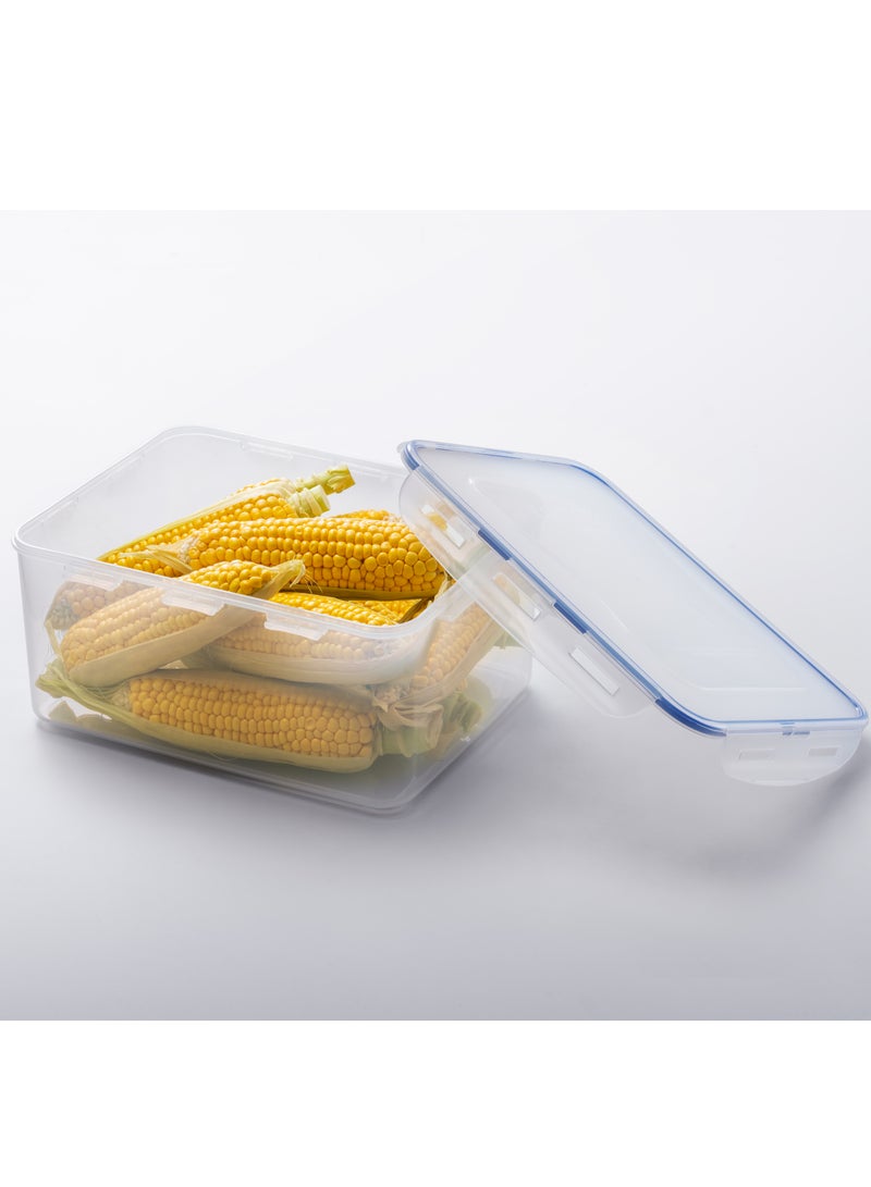 لوك آند لوك علبة تخزين طعام مستطيلة محكمة الغلق من لوك لوك  بسعة 850 مل - خالية من مادة BPA، آمنة للاستخدام في الميكروويف والفريزر وغسالة الأطباق - Image 2