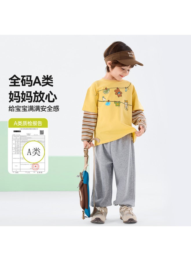 Doodle Home Children's Set Spring 2026 New Boys' T-shirt Two-piece Set Spring Clothes Girls' Clothing - Image 4